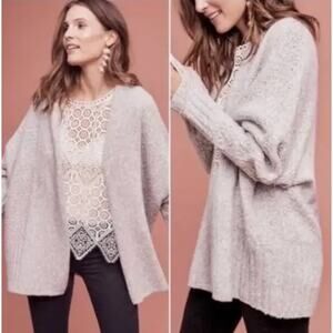 Anthropologie Angel of the North Pink Purple Lavender Knit Cardigan‎ Alpaca